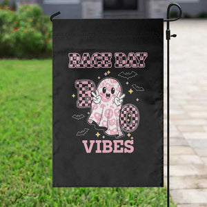 Race Car Halloween Garden Flag Boo Checkered Coquette Bow TS14 Print Your Wear