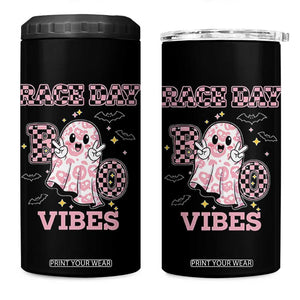 Race Car Halloween 4 in 1 Can Cooler Tumbler Boo Checkered Coquette Bow TS14 One Size: 16 oz Black Print Your Wear