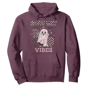 Race Car Halloween Hoodie Boo Checkered Coquette Bow TS14 Maroon Print Your Wear