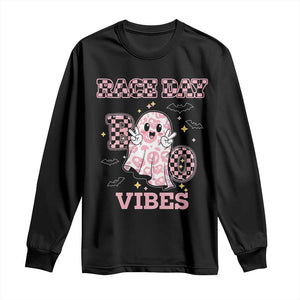 Race Car Halloween Long Sleeve Shirt Boo Checkered Coquette Bow TS14 Black Print Your Wear