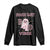 Race Car Halloween Long Sleeve Shirt Boo Checkered Coquette Bow TS14 Black Print Your Wear
