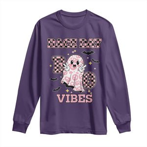 Race Car Halloween Long Sleeve Shirt Boo Checkered Coquette Bow TS14 Purple Print Your Wear