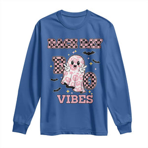 Race Car Halloween Long Sleeve Shirt Boo Checkered Coquette Bow TS14 Royal Blue Print Your Wear