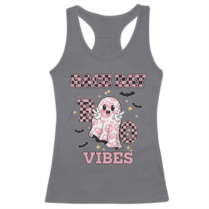 Race Car Halloween Racerback Tank Top Boo Checkered Coquette Bow TS14 Charcoal Print Your Wear