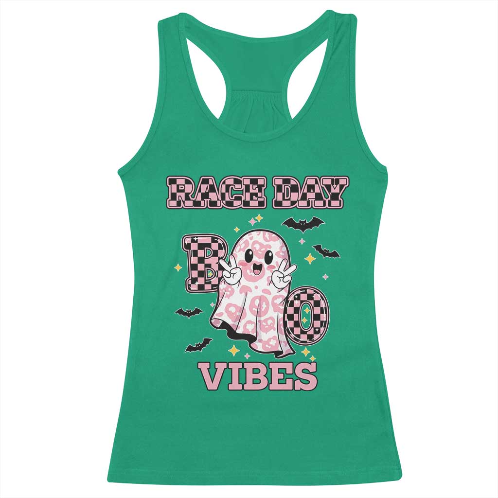Race Car Halloween Racerback Tank Top Boo Checkered Coquette Bow TS14 Irish Green Print Your Wear
