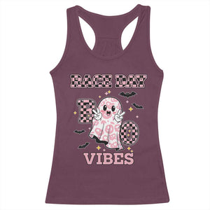 Race Car Halloween Racerback Tank Top Boo Checkered Coquette Bow TS14 Maroon Print Your Wear