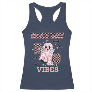 Race Car Halloween Racerback Tank Top Boo Checkered Coquette Bow TS14 Navy Print Your Wear