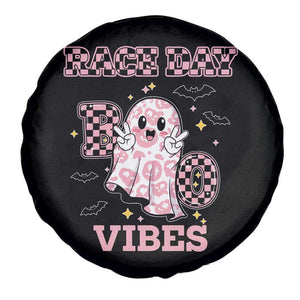 Race Car Halloween Spare Tire Cover Boo Checkered Coquette Bow TS14 Print Your Wear