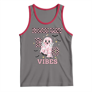 Race Car Halloween Tank Top Boo Checkered Coquette Bow TS14 Deep Heather Red Print Your Wear