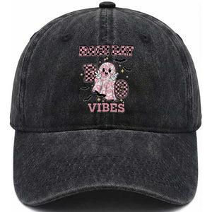 Race Car Halloween Washed Cotton Baseball Cap Boo Checkered Coquette Bow TS14 Washed Cap Universal Fit Black Print Your Wear
