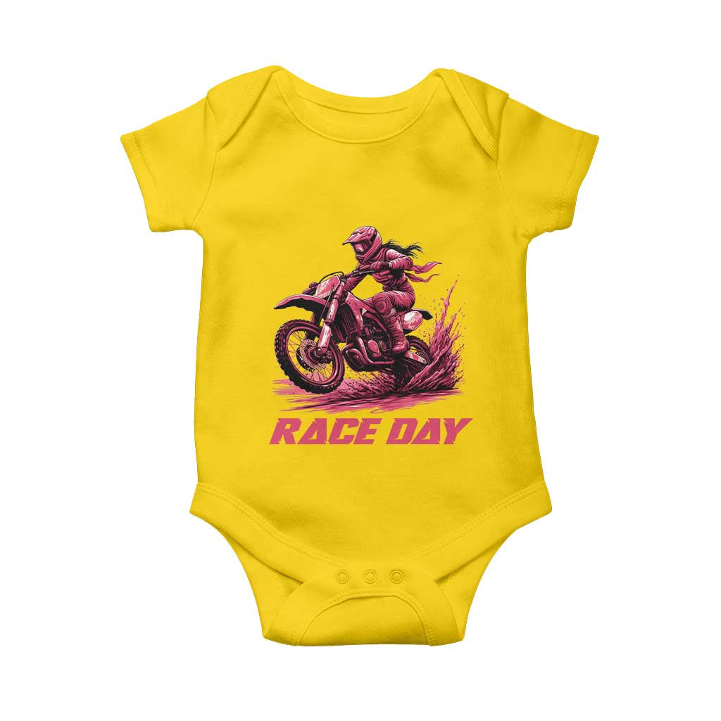 Dirt Bike Girl Baby Onesie Motocross Racing Women TS14 Daisy Print Your Wear