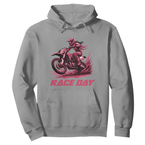 Dirt Bike Girl Hoodie Motocross Racing Women TS14 Sport Gray Print Your Wear