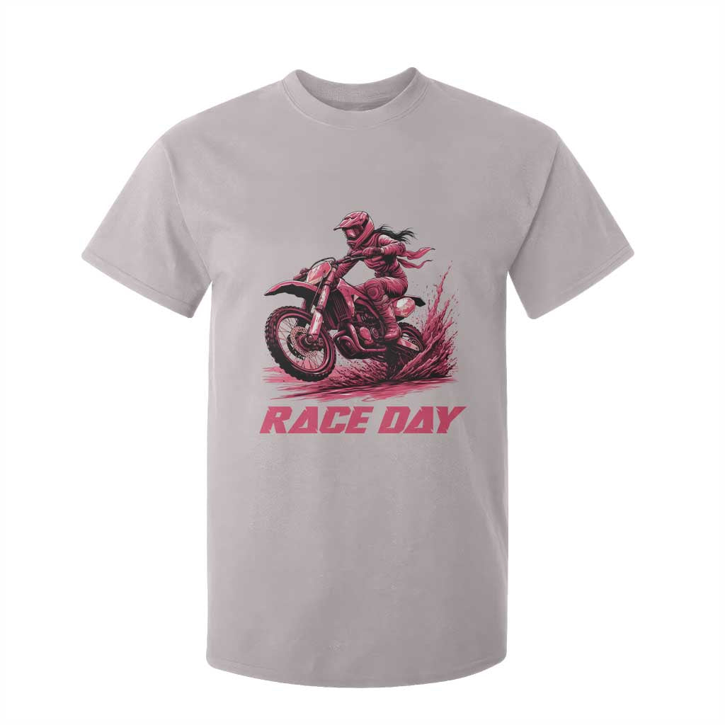 Dirt Bike Girl T Shirt For Kid Motocross Racing Women TS14 Ice Gray Print Your Wear