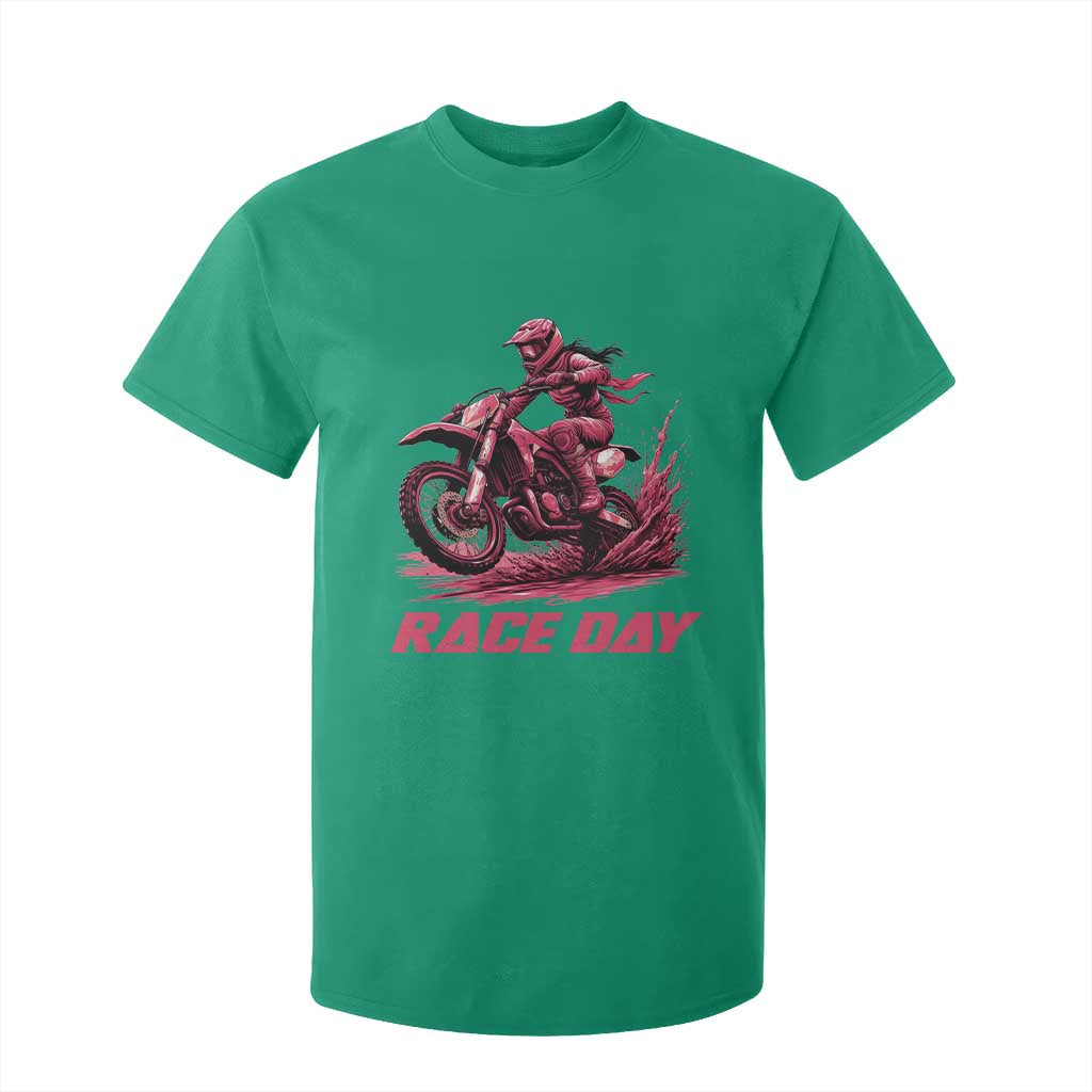 Dirt Bike Girl T Shirt For Kid Motocross Racing Women TS14 Irish Green Print Your Wear