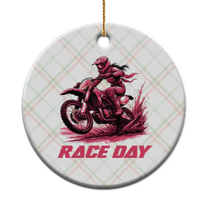 Dirt Bike Girl Ceramic Ornament Motocross Racing Women TS14 1pc Christmas Plaid Print Your Wear