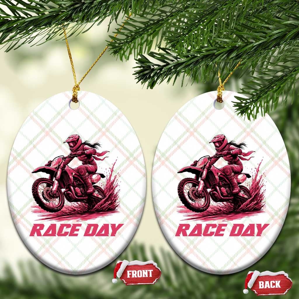 Dirt Bike Girl Ceramic Ornament Motocross Racing Women TS14 Print Your Wear