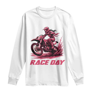 Dirt Bike Girl Long Sleeve Shirt Motocross Racing Women TS14 White Print Your Wear