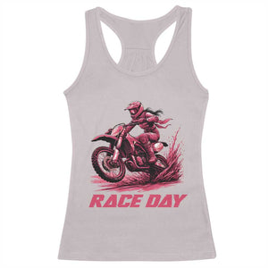 Dirt Bike Girl Racerback Tank Top Motocross Racing Women TS14 Ice Gray Print Your Wear