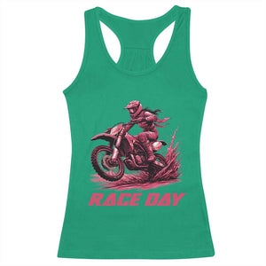 Dirt Bike Girl Racerback Tank Top Motocross Racing Women TS14 Irish Green Print Your Wear