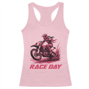 Dirt Bike Girl Racerback Tank Top Motocross Racing Women TS14 Light Pink Print Your Wear
