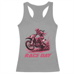 Dirt Bike Girl Racerback Tank Top Motocross Racing Women TS14 Sport Gray Print Your Wear