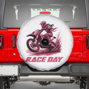 Dirt Bike Girl Spare Tire Cover Motocross Racing Women TS14 White Print Your Wear