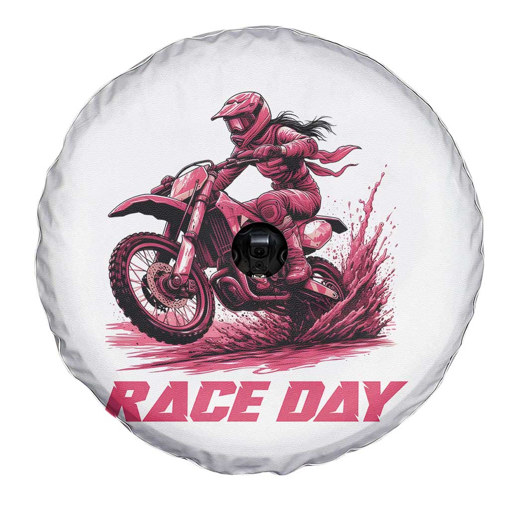 Dirt Bike Girl Spare Tire Cover Motocross Racing Women TS14 Print Your Wear
