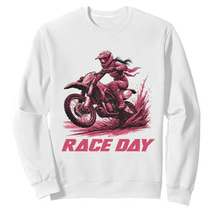 Dirt Bike Girl Sweatshirt Motocross Racing Women TS14 White Print Your Wear