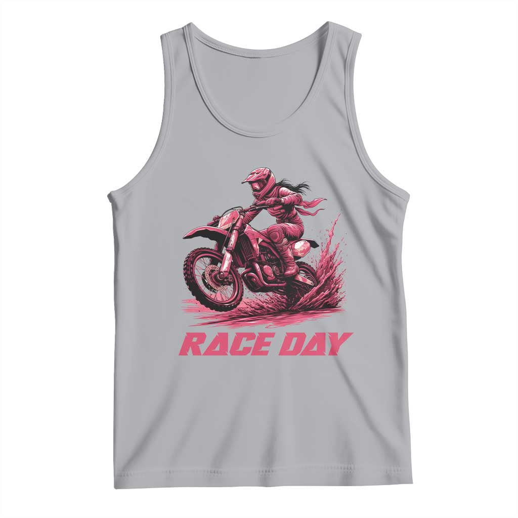 Dirt Bike Girl Tank Top Motocross Racing Women TS14 Athletic Heather Print Your Wear
