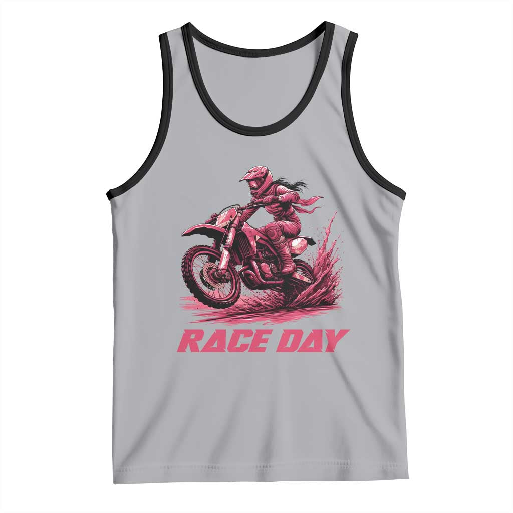Dirt Bike Girl Tank Top Motocross Racing Women TS14 Athletic Heather Black Print Your Wear