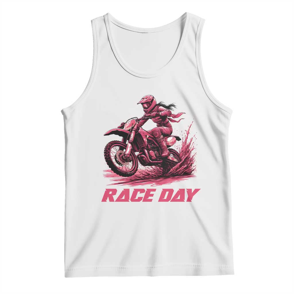 Dirt Bike Girl Tank Top Motocross Racing Women TS14 White Print Your Wear