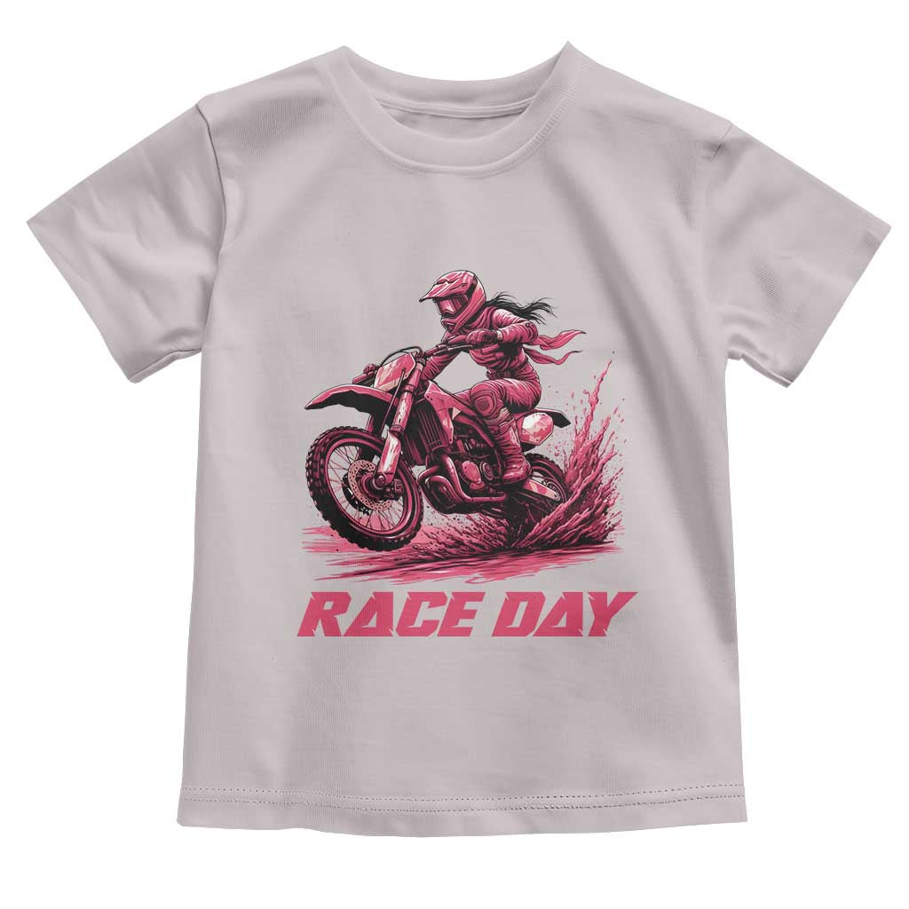 Dirt Bike Girl Toddler T Shirt Motocross Racing Women TS14 Ice Gray Print Your Wear