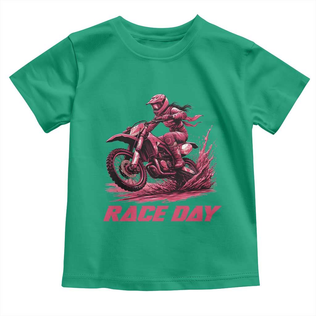 Dirt Bike Girl Toddler T Shirt Motocross Racing Women TS14 Irish Green Print Your Wear