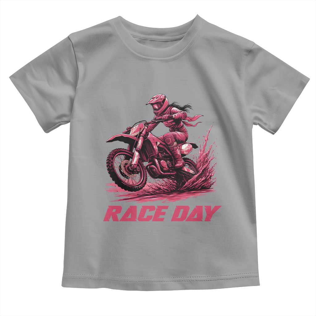 Dirt Bike Girl Toddler T Shirt Motocross Racing Women TS14 Sport Gray Print Your Wear