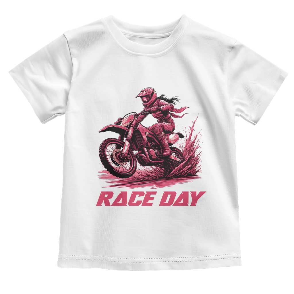 Dirt Bike Girl Toddler T Shirt Motocross Racing Women TS14 White Print Your Wear