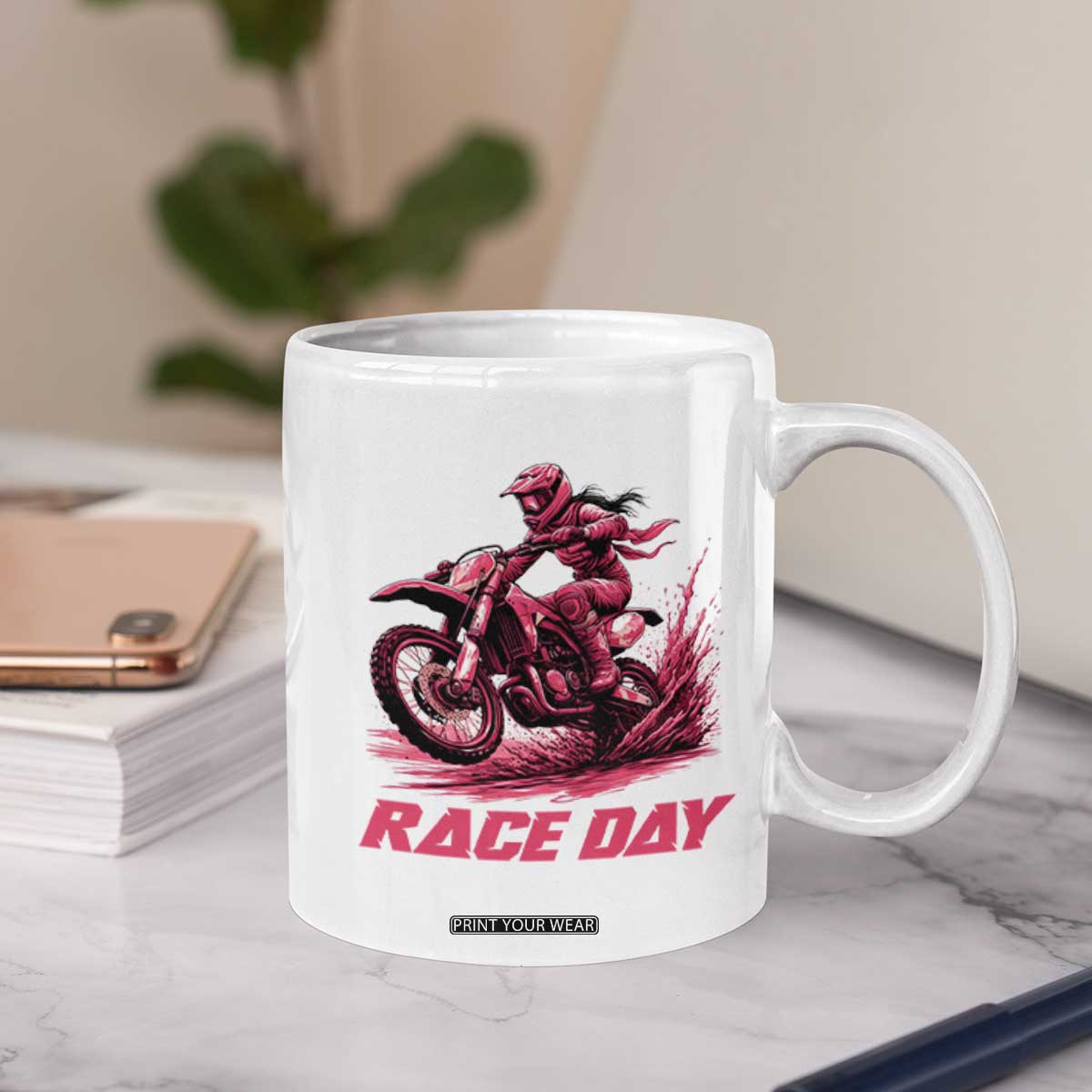 Dirt Bike Girl Coffee Mug Motocross Racing Women TS14 Print Your Wear