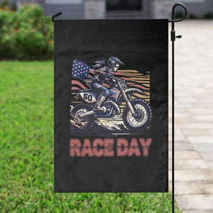 Dirt Bike Girl Garden Flag Patriotic Motocross American Flag Racing TS14 Print Your Wear