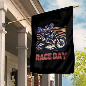 Dirt Bike Girl Garden Flag Patriotic Motocross American Flag Racing TS14 Print Your Wear
