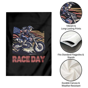 Dirt Bike Girl Garden Flag Patriotic Motocross American Flag Racing TS14 Print Your Wear