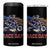 Dirt Bike Girl 4 in 1 Can Cooler Tumbler Patriotic Motocross American Flag Racing TS14 One Size: 16 oz Black Print Your Wear