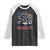 Dirt Bike Girl Raglan Shirt Patriotic Motocross American Flag Racing TS14 Black White Print Your Wear