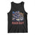 Dirt Bike Girl Tank Top Patriotic Motocross American Flag Racing TS14 Black Print Your Wear