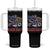 Dirt Bike Girl Tumbler With Handle Patriotic Motocross American Flag Racing TS14 One Size: 40 oz Black Print Your Wear