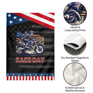 Dirt Bike Girl Garden Flag Patriotic Motocross American Flag Racing TS14 Print Your Wear