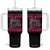 Funny Dirt Bike Girl Tumbler With Handle Born To Ride Dirt Bikes Forced To Go To School TS14 One Size: 40 oz Black Print Your Wear