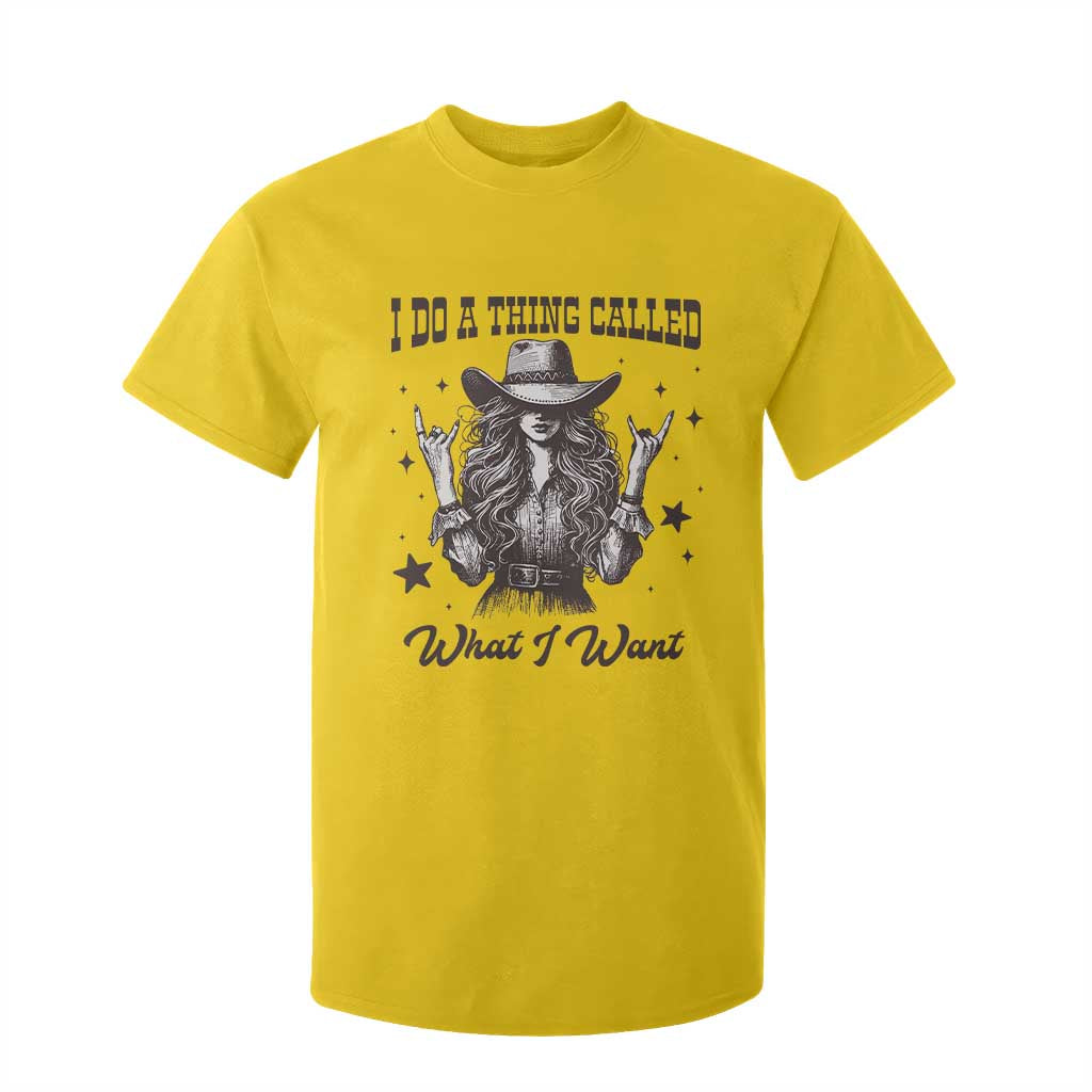 Black Cowgirl T Shirt For Kid I Do A Thing Called What I Want TS14 Daisy Print Your Wear