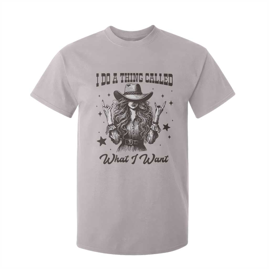 Black Cowgirl T Shirt For Kid I Do A Thing Called What I Want TS14 Ice Gray Print Your Wear