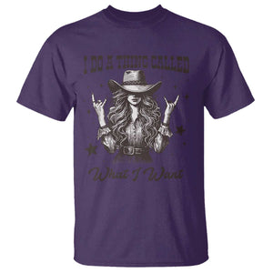 Black Cowgirl T Shirt I Do A Thing Called What I Want TS14 Purple Print Your Wear
