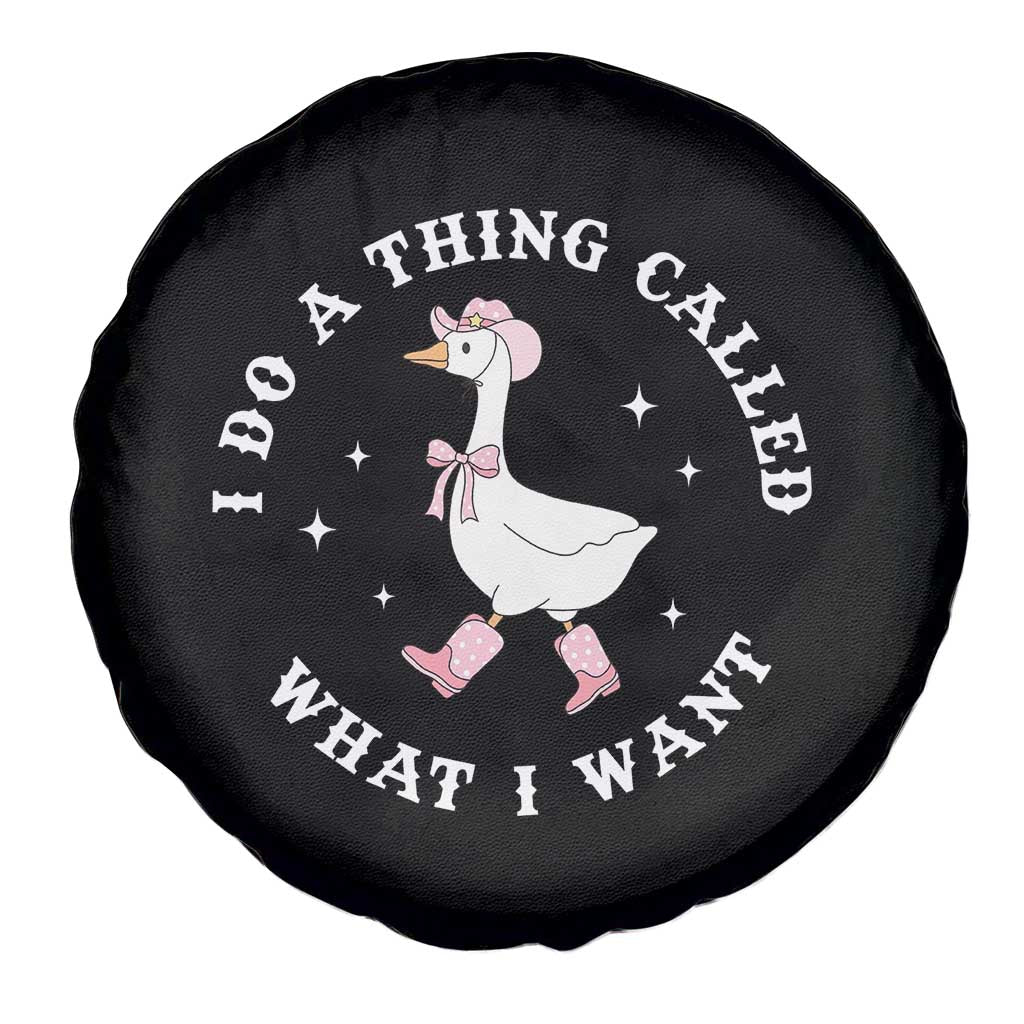 Western Cowgirl Silly Goose Meme Spare Tire Cover I Do A Thing Called What I Want TS14 Print Your Wear