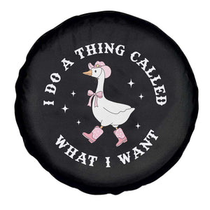 Western Cowgirl Silly Goose Meme Spare Tire Cover I Do A Thing Called What I Want TS14 Print Your Wear